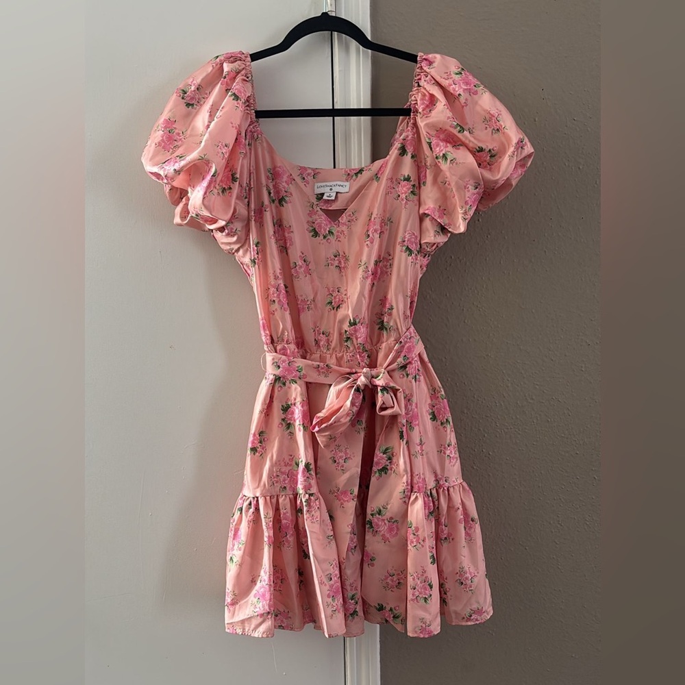 LoveShackFancy Pink Floral Dress